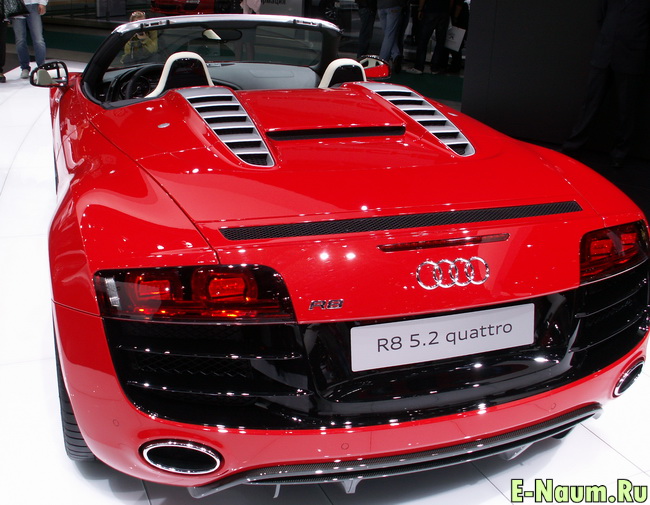 Audi R8 5.2 Quattro - сзади откровенно сводит с ума!